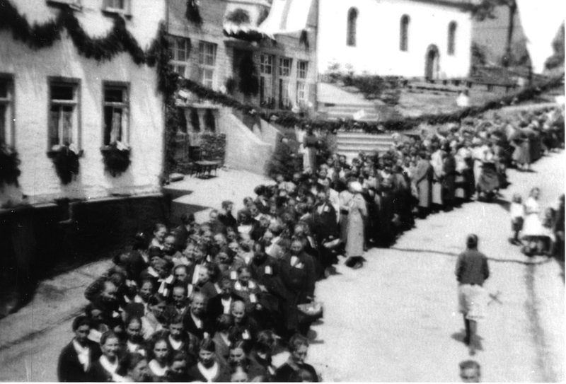 geschmückte Straße Festzug